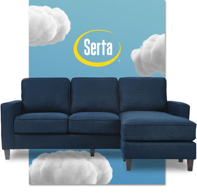 Serta Harmon Upholstered Reversible Sectional Sofa and Chaise