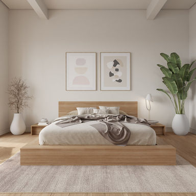 Makoa 4-Piece Low Platform Bedroom Set, Queen