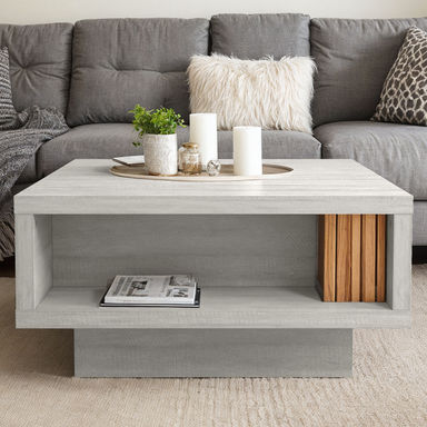 Caomhan Pedestal Coffee Table with Storage
