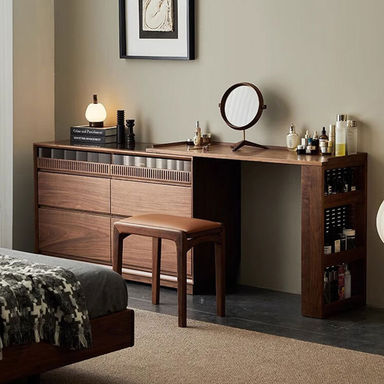 Multi-functional retractable makeup vanity