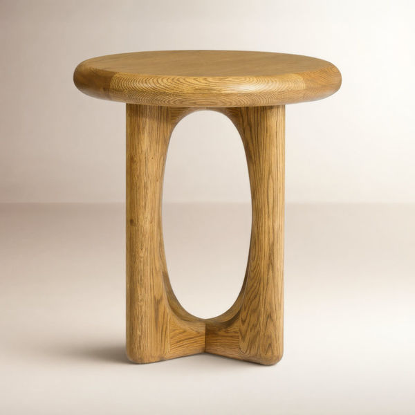 Griffey Solid Wood Cross Legs End Table