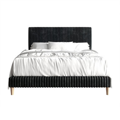Corduroy Velvet Upholstered Bed