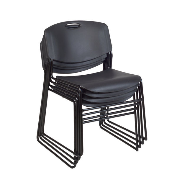 Zeng Ultra Compact Metal Frame Armless Stackable Chair