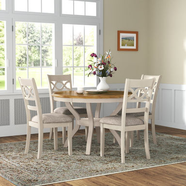Turgeon 4 - Person Solid Wood Top Four Leg Dining Set