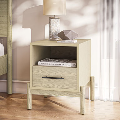 Hartl Solid Wood 1-Drawer Nightstand