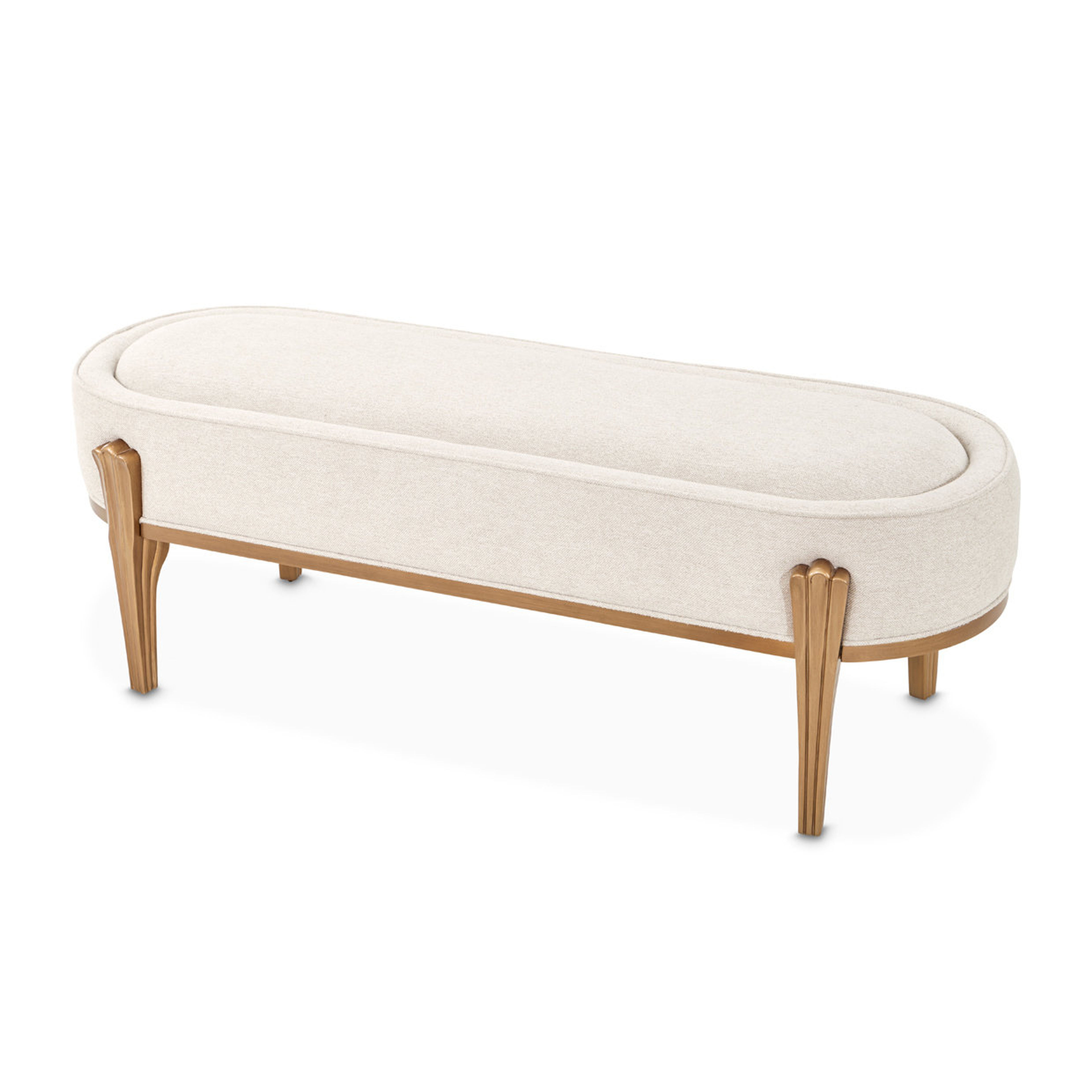 Michael Amini Camellia Field Upholstered Bench - Luxury Seating