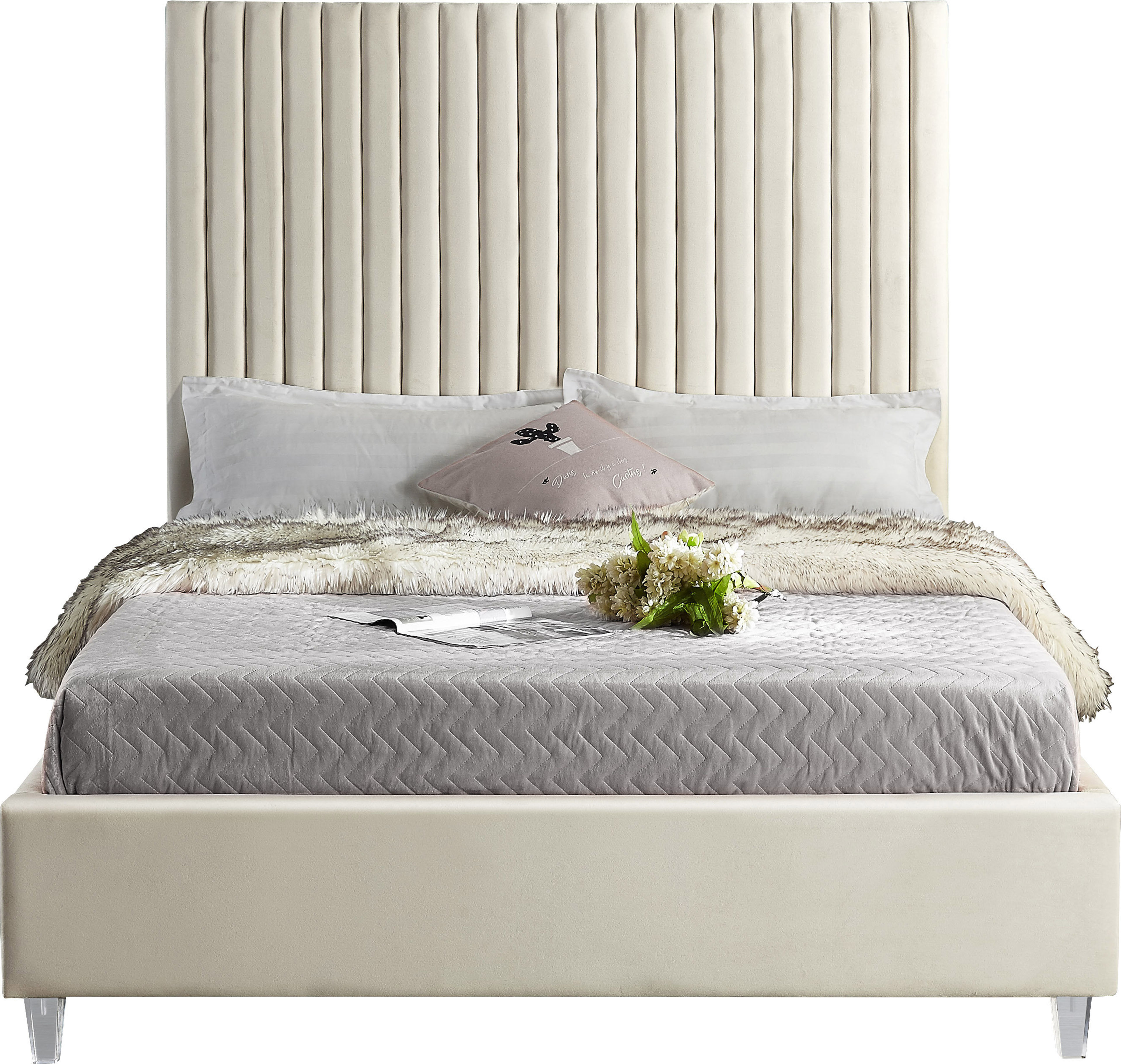 Everly Quinn Tufted Upholstered Low Profile Platform Bed