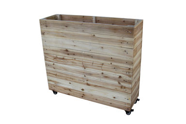 Union Rustic Kydon 40" x 12" Indoor/Outdoor Mobile Wood Planter with Lockable Wheels & Reviews | Wayfair