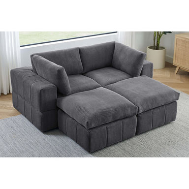 Laurynn 4 - Piece Corduroy Sectional