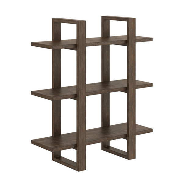Solid Wood Floating Shelf with Adjustable Shelves
