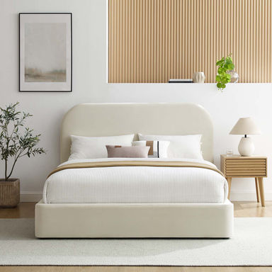 Modway Keynote Upholstered Fabric Curved Platform Bed & Reviews | Wayfair