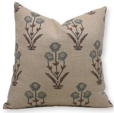 Fabdivine Fabritual Block Print Thick Linen Throw Pillow Covers (Amitabh, Grey) & Reviews | Wayfair