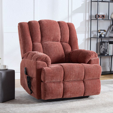 Dual Motor Power Lift Recliner with Heat and Massage, Infinite Position, 180°Reclining, Sidepocket
