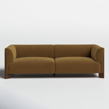 Wanetta 88'' Upholstered Sofa With Solid Wood Leg