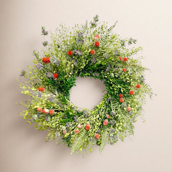 Dried Strawberry Fields Wreath