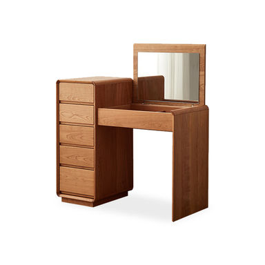 Solid Wood Flip Mirror Modern Minimalist Makeup Vanities
