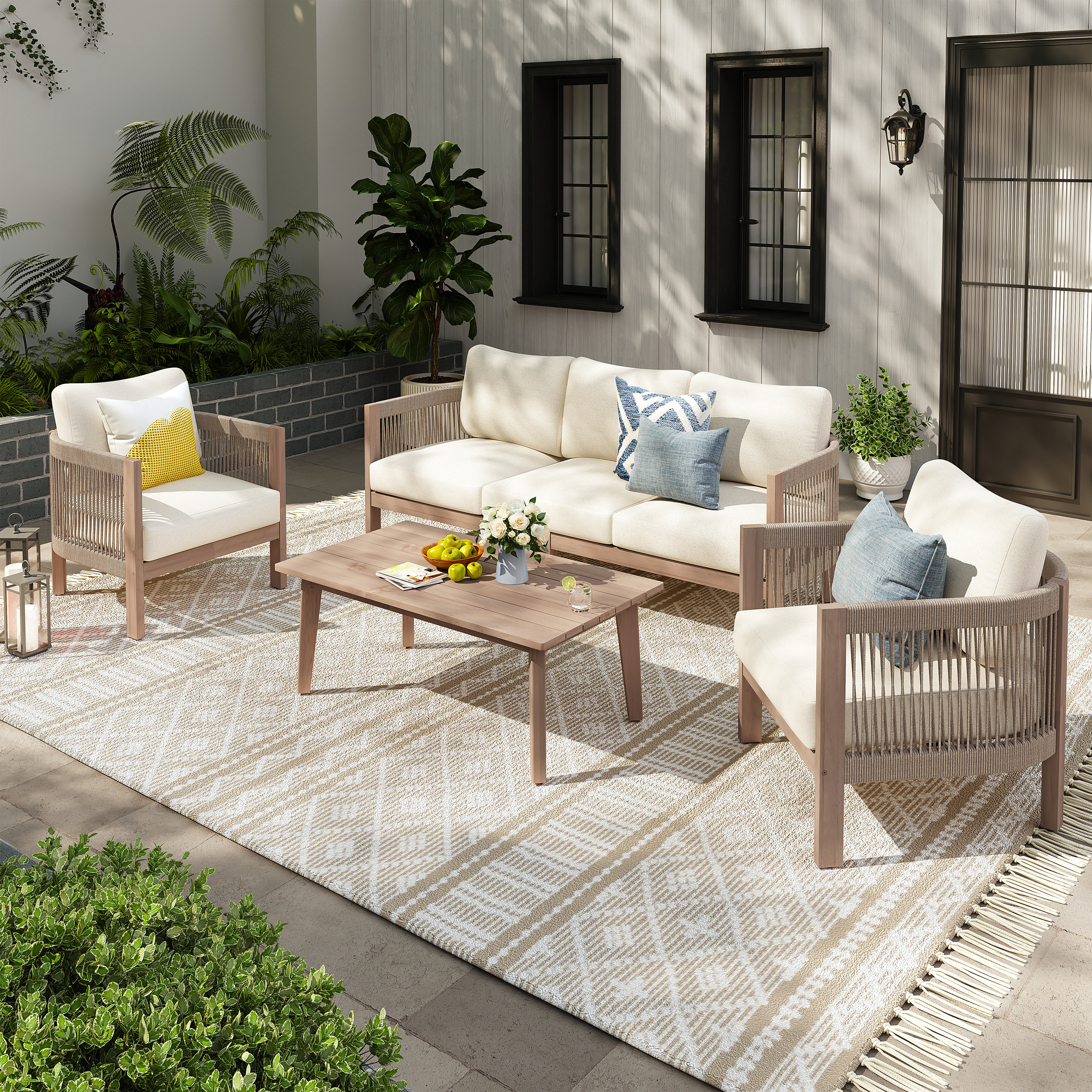 5 - Person Outdoor Seating Group With Cushions