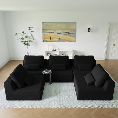 Modular Comfort Foam Luxury Boucle For Living Room Versatility And Style