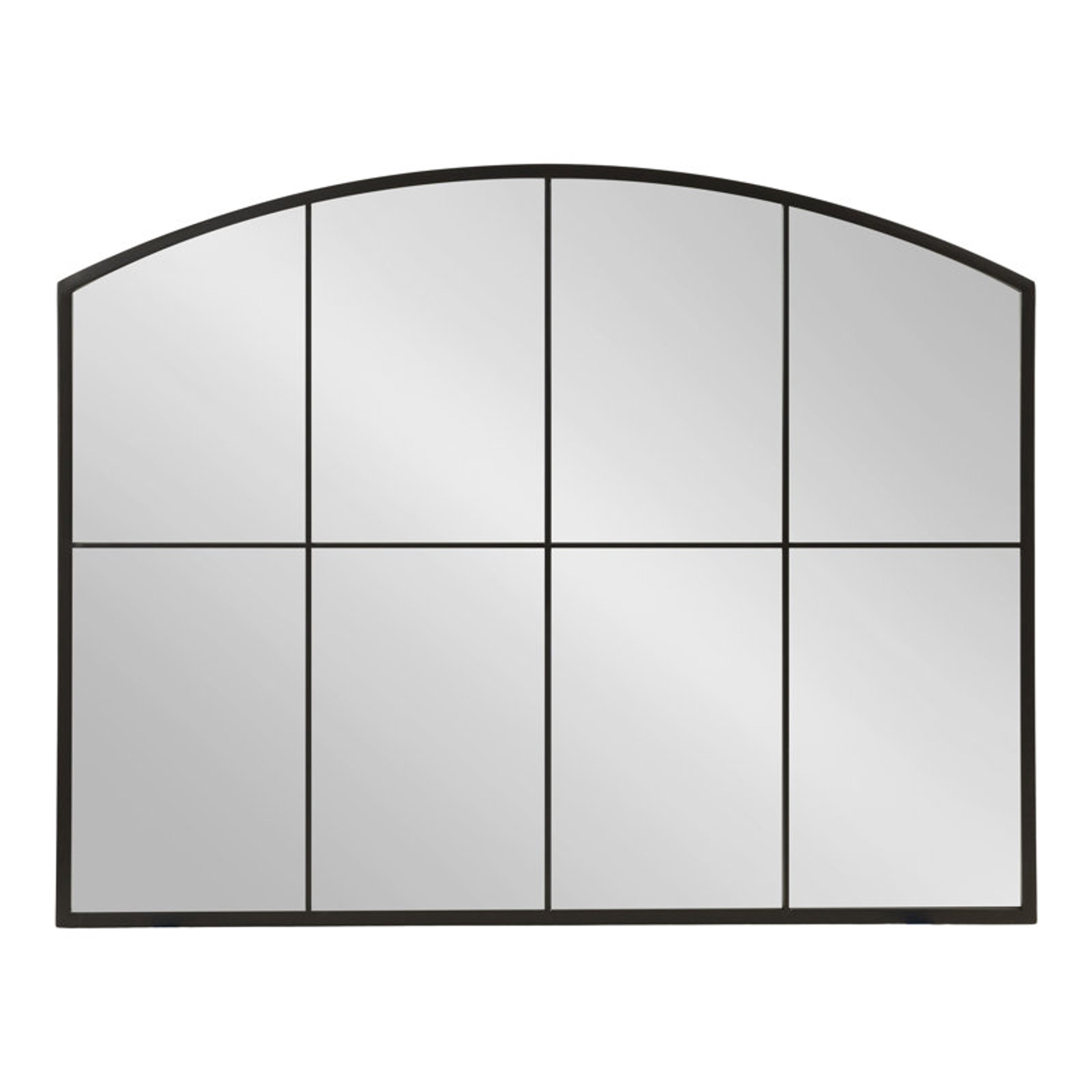 Black Arched Windowpane Mirror Forsyth 28x36 Farmhouse