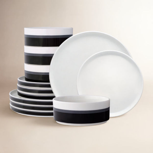 Noritake Colorstax Stripe 12-Piece Dinnerware Set, Service for 4