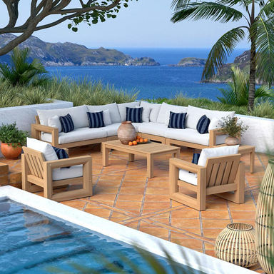 Sehrish Acacia 8 - Person Modular Patio Conversation Sets with Cushions
