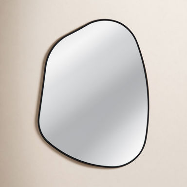 Solid Wood Asymmetrical Wall Mirror