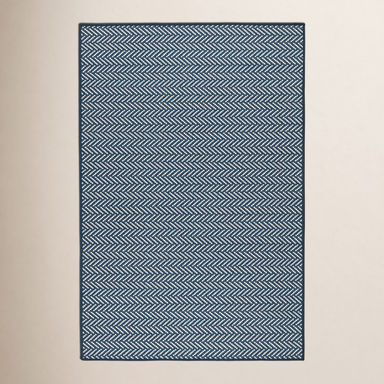 Dash and Albert Rugs Herringbone Navy Machine Washable Rug & Reviews | Wayfair