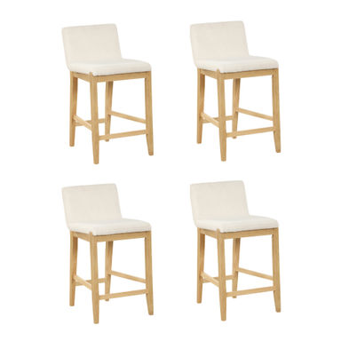 Nathan James Upholstered Wooden Stool & Reviews | Wayfair