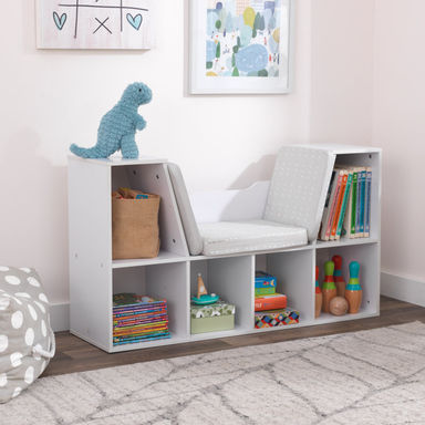 Bookcase with Reading Nook, 6 Shelves