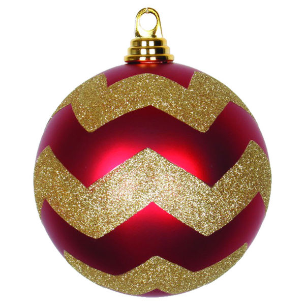 Chevron Shatterproof Christmas Ball Ornament