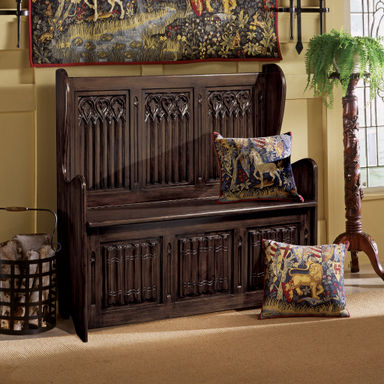 Fleur De Lis Living Jamison Gothic Storage Bench | Wayfair