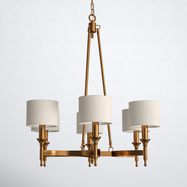 Allston 6 Light Metal Dimmable Chandelier
