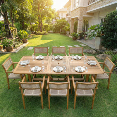 Acacia Heritage Outdoor Armchair Set of 2 Boho Modern Eucalyptus Grandis Woven Rope Solid Wood