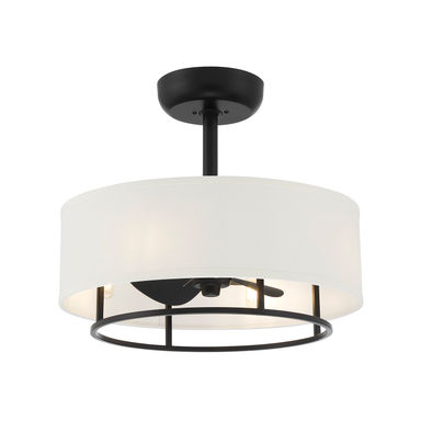 20'' Raia - Drum Shade Ceiling Fan with Remote Control and Light Kit Included