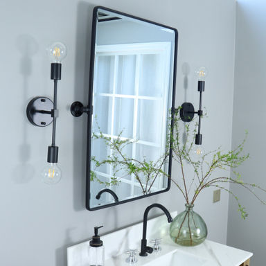 Woodvale Metal Framed Wall Mounted Bathroom / Vanity Mirror