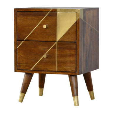 World Menagerie Johana Solid Wood 2 Drawer Bedside Table | Wayfair.ie