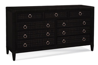 Monterey 9 Drawer Wicker Dresser
