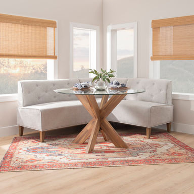 Alejoa Upholstered Corner Nook And Dining Table Set
