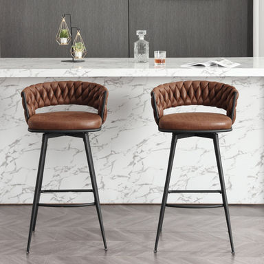 Kymberlynn Swivel Bar Stool (Set of 2)