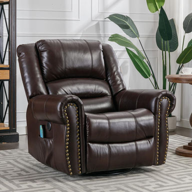 Heated Massage Swivel Rocking Recliner