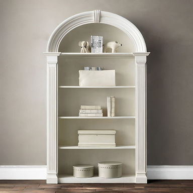 Minimalist Style Arch-Shaped 5-Tier Open Bookcase