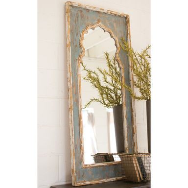 Halyna Painted Wooden Full Length Mirror
