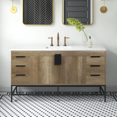 Orren Ellis Eugene 60" Single Bathroom Vanity Set & Reviews | Wayfair