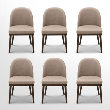 Set Of 4 Nakenzie Upholstered Back Side Dining Room Chairs
