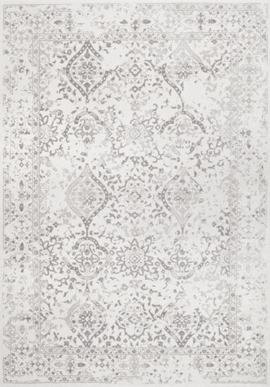 Almirka Medallion Runner Rug for Living Room Bedroom Dining Room Entryway Hallway Kitchen, Ivory/Grey