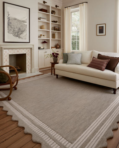 Chris Loves Julia x Loloi Scottie Fog / Ivory Area Rug
