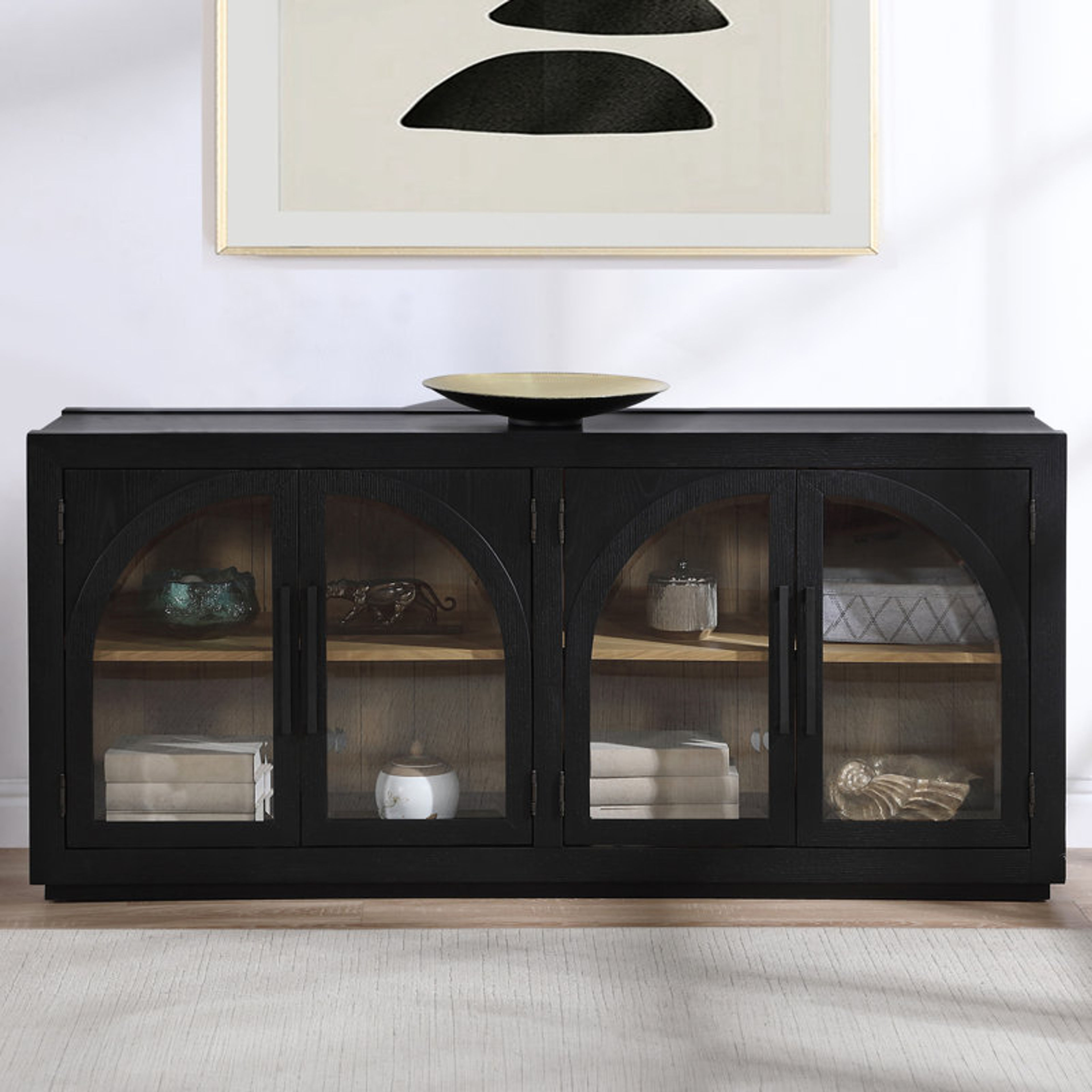 Lixy 70'' Sideboard Media Console - Black