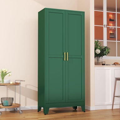 Winston Porter Modern Freestanding Wardrobe Armoire with Two Door & Reviews | Wayfair