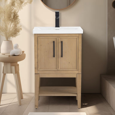 Willa Arlo™ Interiors Cheriton 20'' Single Bathroom Vanity with Ceramic Top & Reviews | Wayfair