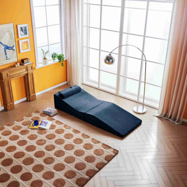 Wrought Studio™ Foldable Lounger, Portable Tatami Lounger for Living Room, Bedroom | Wayfair